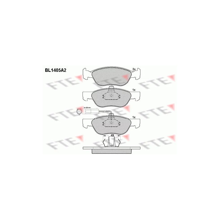 Fte BL1405A2 Brake Pad Set | ML Performance UK Car Parts