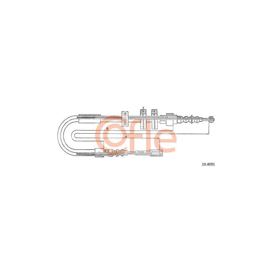 Cofle 10.4091 Hand Brake Cable