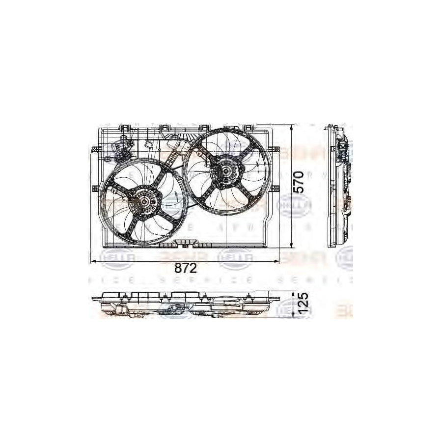 Hella 8EW 351 040-621 Fan, Radiator