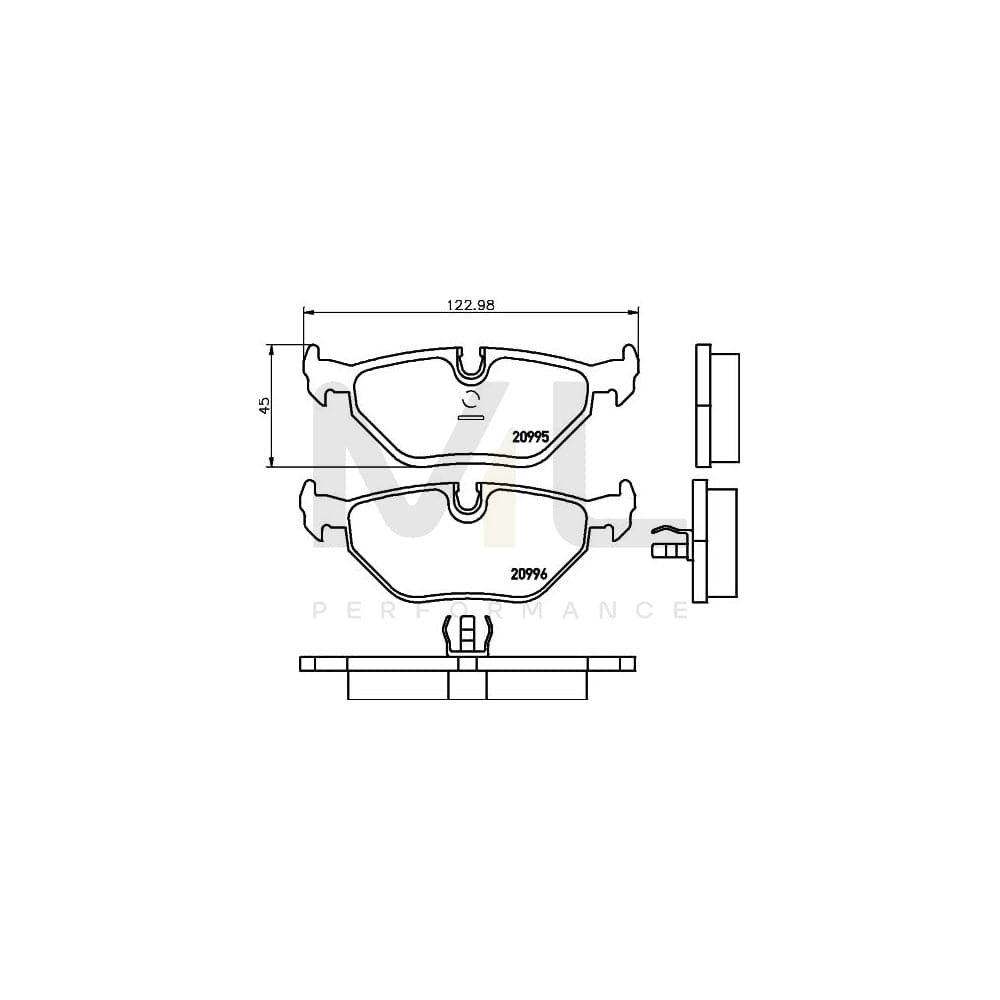 Hella 8DB 355 007-421 Brake Pad Set Prepared For Wear Indicator | ML Performance Car Parts