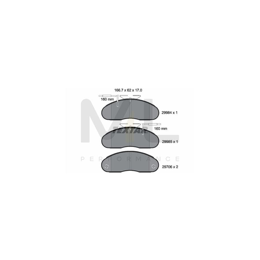 TEXTAR 2998401 Brake pad set with integrated wear warning contact | ML Performance Car Parts