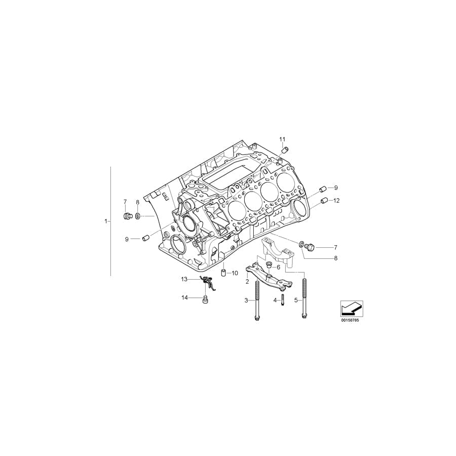 Genuine BMW 11110401053 E65 Engine Block With Piston (Inc. 745d) | ML Performance UK Car Parts