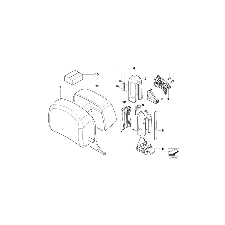 Genuine BMW 52107113127 E64 Headrest Leather Left CREAMBEIGE (Inc. 630i, 650i & 645Ci) | ML Performance UK