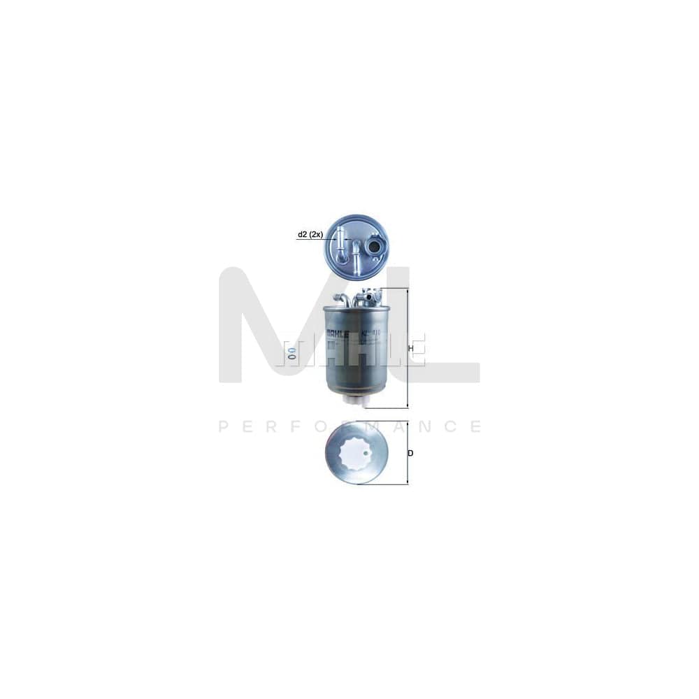 MAHLE ORIGINAL KL 410D Fuel filter In-Line Filter | ML Performance Car Parts