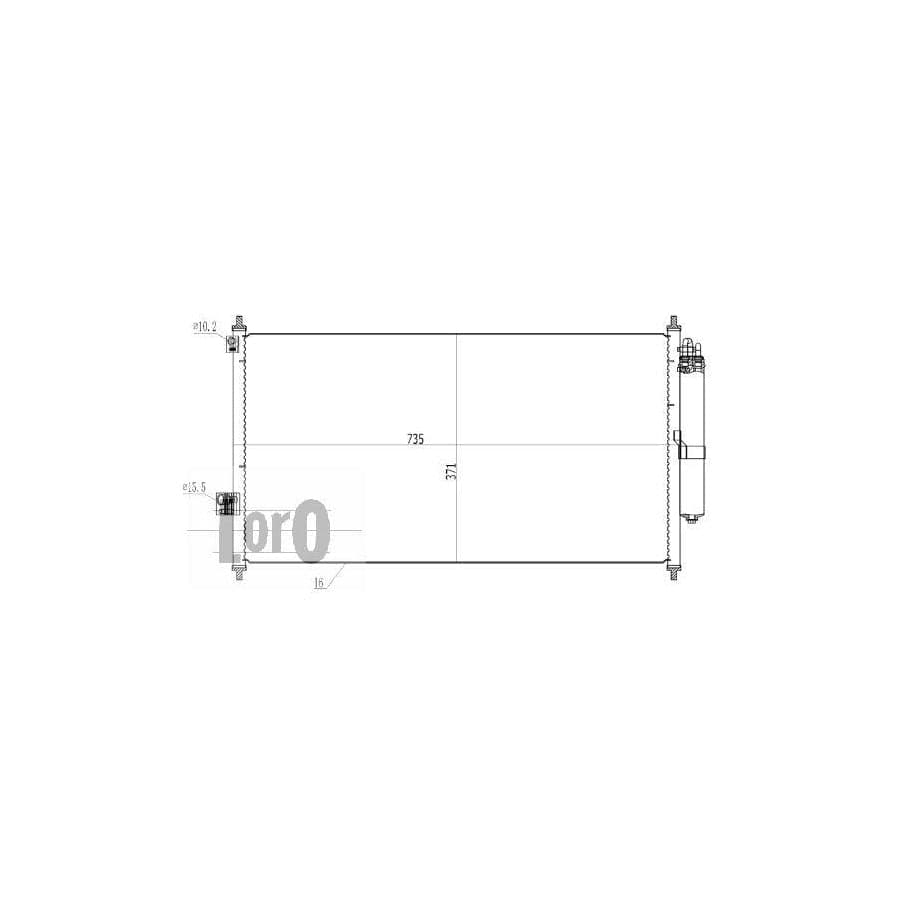 Abakus 0350160028 Air Conditioning Condenser For Nissan X-Trail (T30) | ML Performance UK