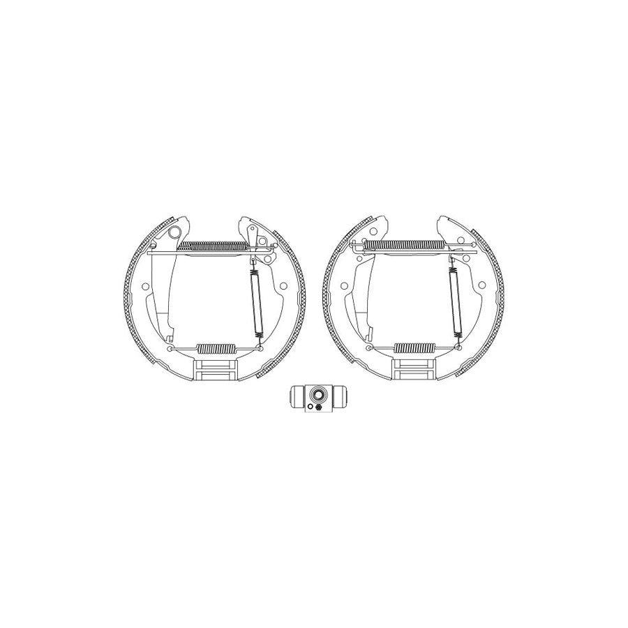 Hella Shoe Kit Pro 8DB 355 004-461 Brake Set, Drum Brakes