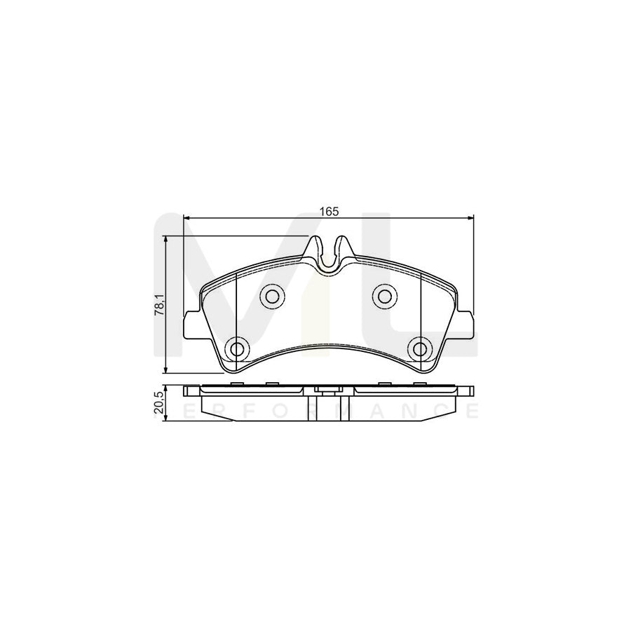 Bosch 0986495099 Brake Pad Set With Mounting Manual BP1555 | ML Performance Car Parts