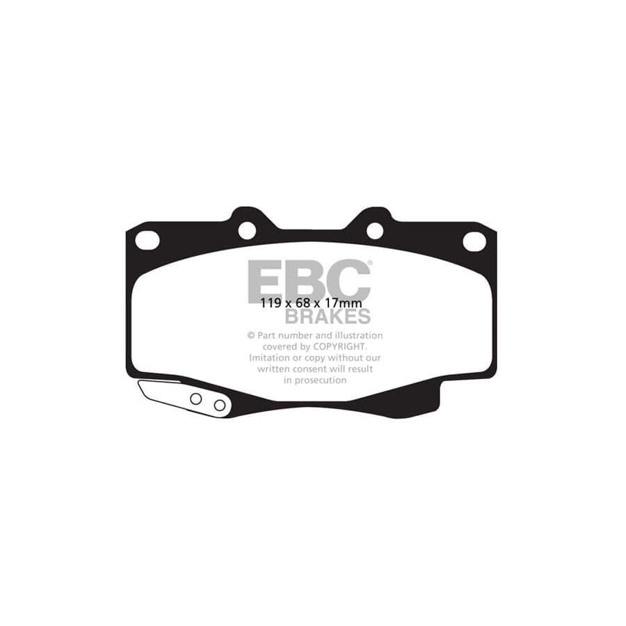 EBC PDKF2034 Toyota Hi-Lux Ultimax Front Brake Pad & Plain Disc Kit 2 | ML Performance UK Car Parts