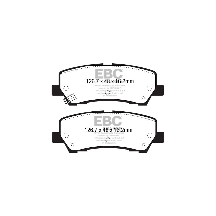 EBC PD04KR664 Ford Mustang Bluestuff Rear Brake Pad & Plain Disc Kit 2 | ML Performance UK Car Parts