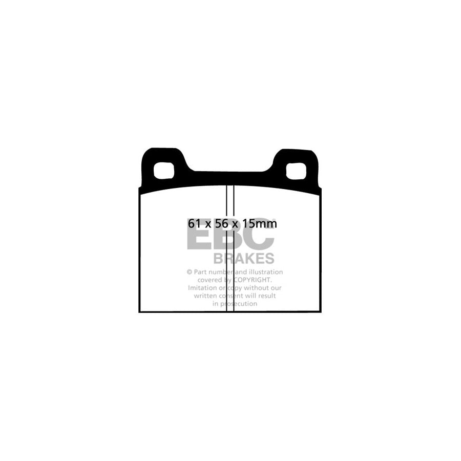 EBC PD13KR413 Volvo Yellowstuff Rear Brake Pad & GD Disc Kit - ATE Caliper 2 | ML Performance UK Car Parts