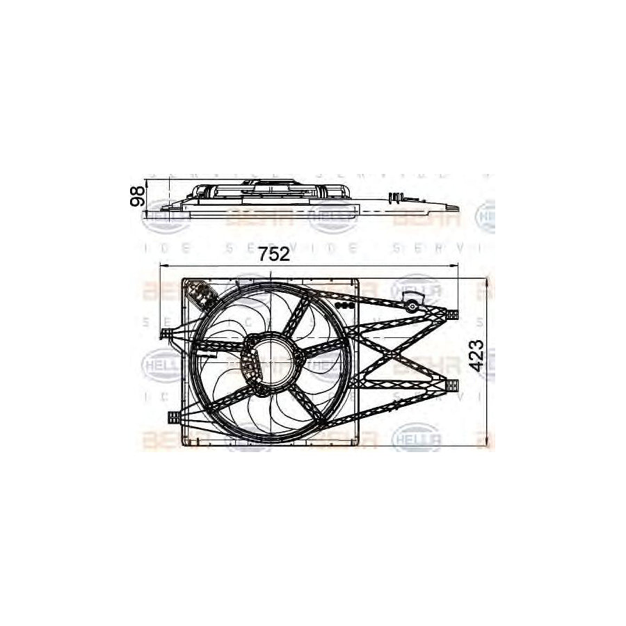 Hella 8EW 351 041-311 Fan, Radiator