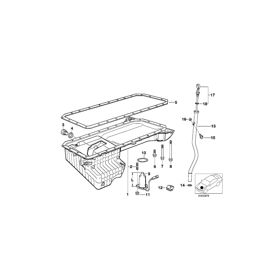 Genuine BMW 11132245975 E39 Oil Pan (Inc. 525td & 525tds) | ML Performance UK Car Parts