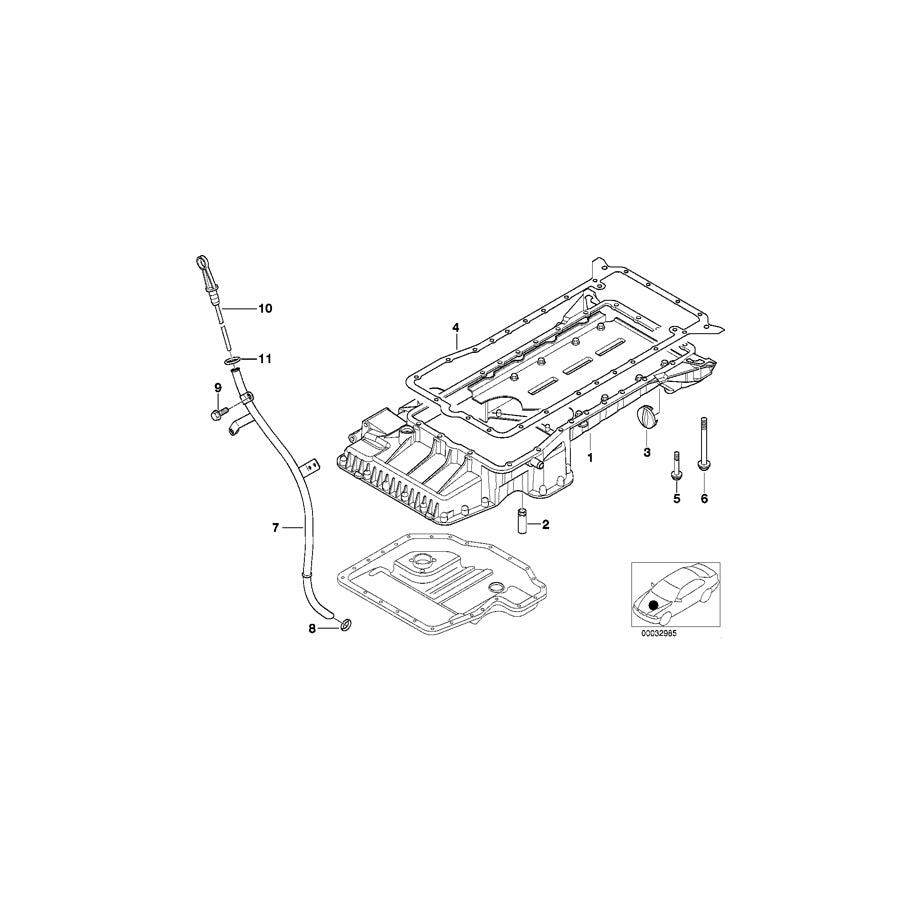 Genuine BMW 11132248254 E38 Oil Pan Upper Part (Inc. 740d) | ML Performance UK Car Parts