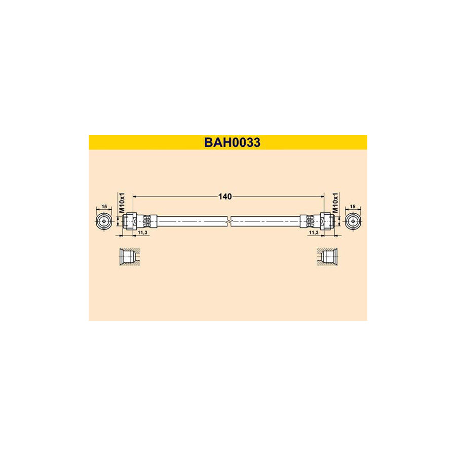 Barum BAH0033 Brake Hose