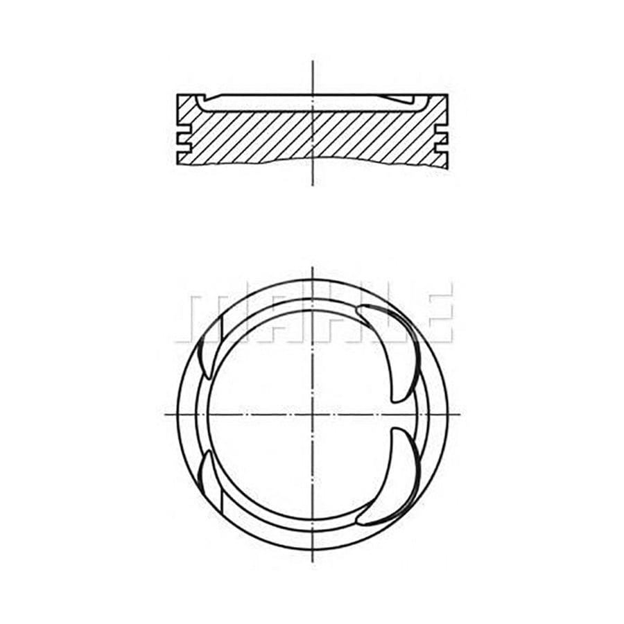 MAHLE ORIGINAL 640 02 01 Piston for NISSAN Pick Up (720) 87,5 mm, with piston rings | ML Performance Car Parts