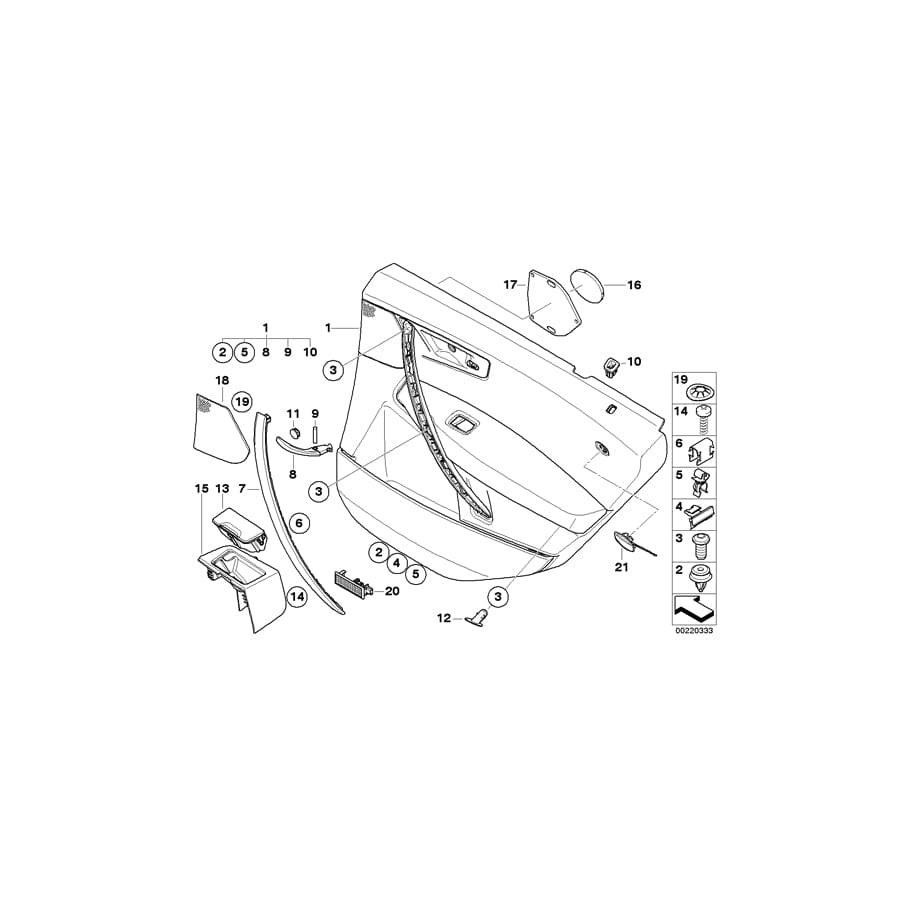 Genuine BMW 51423419982 E83 Ashtray Box F Right Rear Door GRAU (Inc. X3 3.0sd, X3 1.8d & X3 3.0d) | ML Performance UK Car Parts