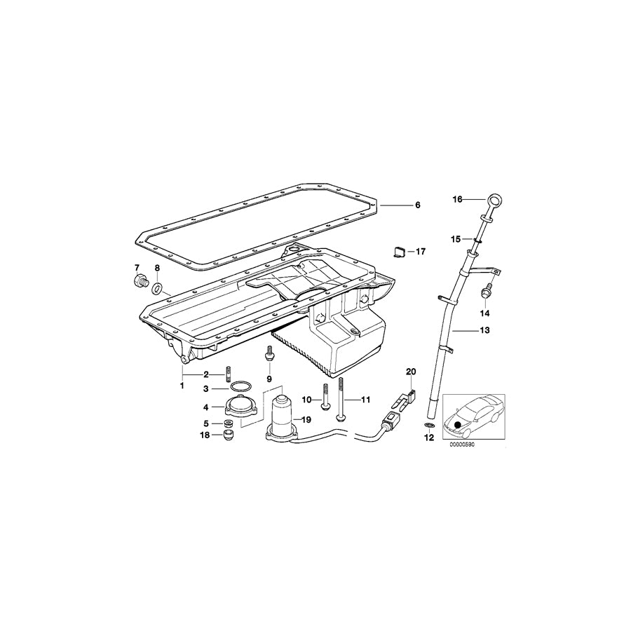 Genuine BMW 11132246678 E36 Oil Pan (Inc. 325td & 325tds) | ML Performance UK Car Parts