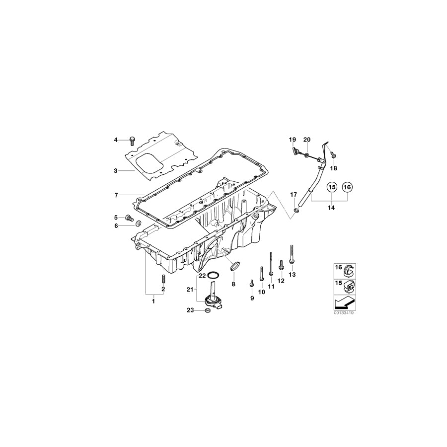 Genuine BMW 11132249304 E53 Oil Pan (Inc. X5 3.0d) | ML Performance UK Car Parts