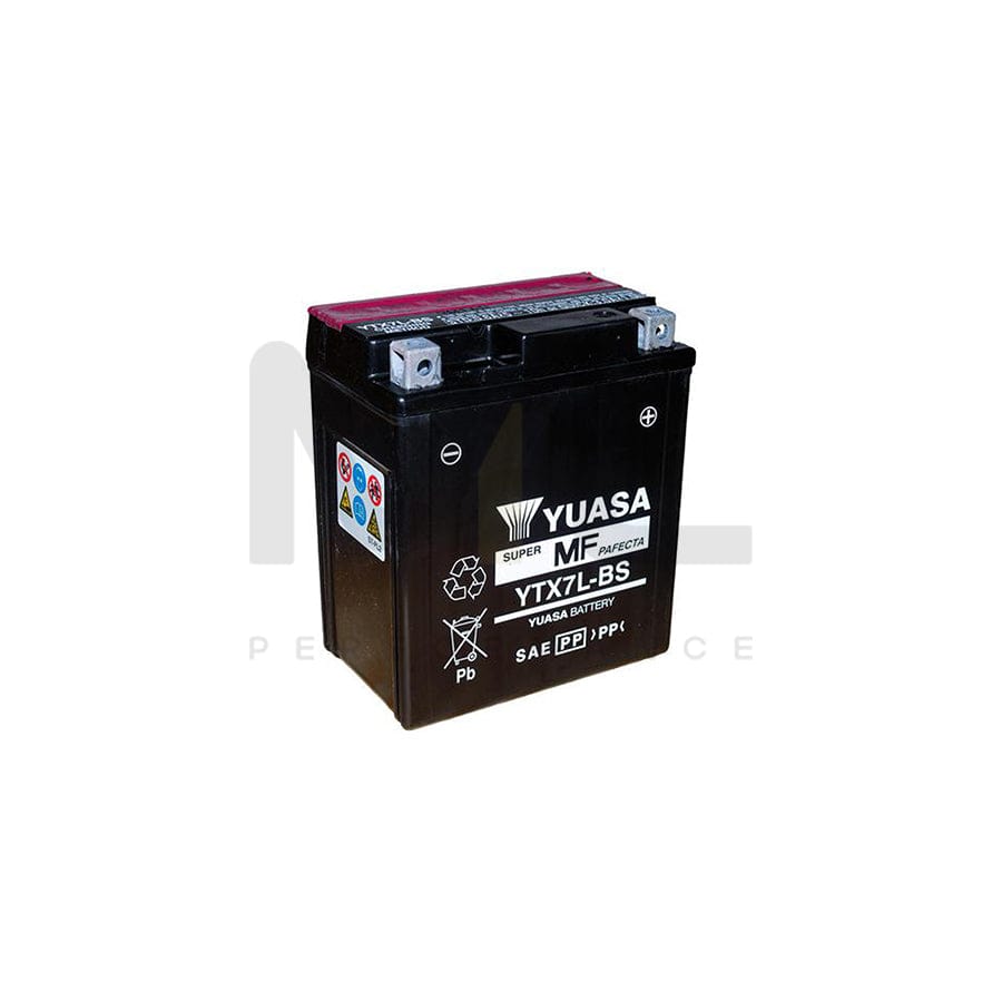 Yuasa YTX7L-BS 12v VRLA Motorbike & Motorcycle Battery | ML Performance UK Car Parts