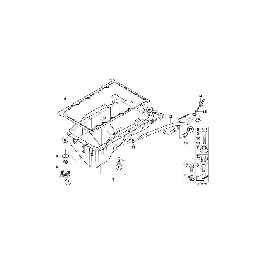 Genuine BMW 11137544560 E83 Oil Pan (Inc. X3 2.0i) | ML Performance UK Car Parts