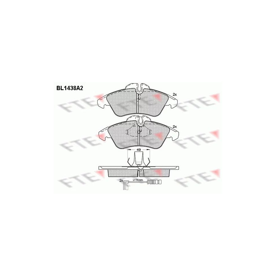 Fte BL1438A2 Brake Pad Set | ML Performance UK Car Parts