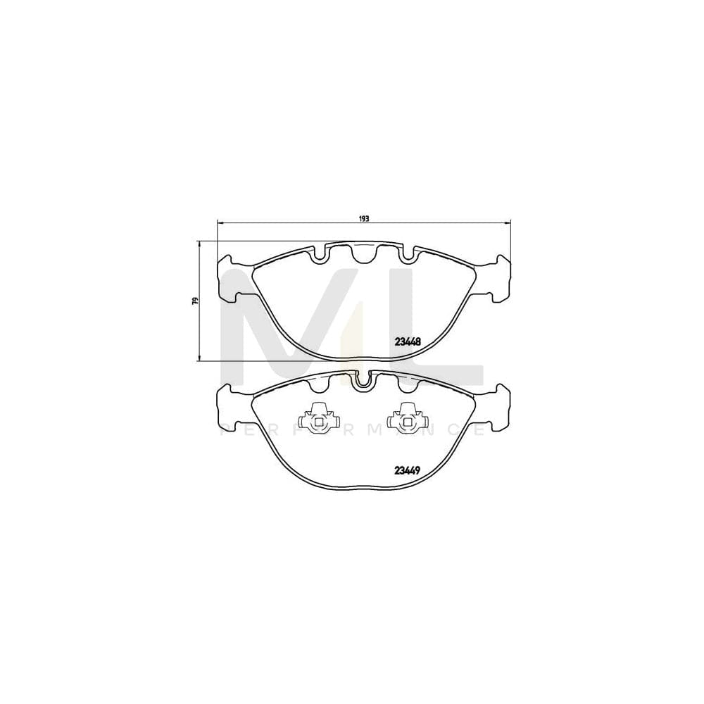 Brembo P 06 028 Brake Pad Set For Bmw X5 (E53) Prepared For Wear Indicator | ML Performance Car Parts