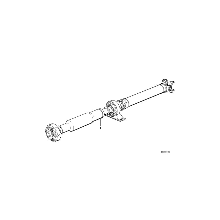 Genuine BMW 26111225090 E28 E24 Drive Shaft Assy Five Speed Gearbox L=1532MM (Inc. 528i, 635CSi & 525i) | ML Performance UK Car Parts