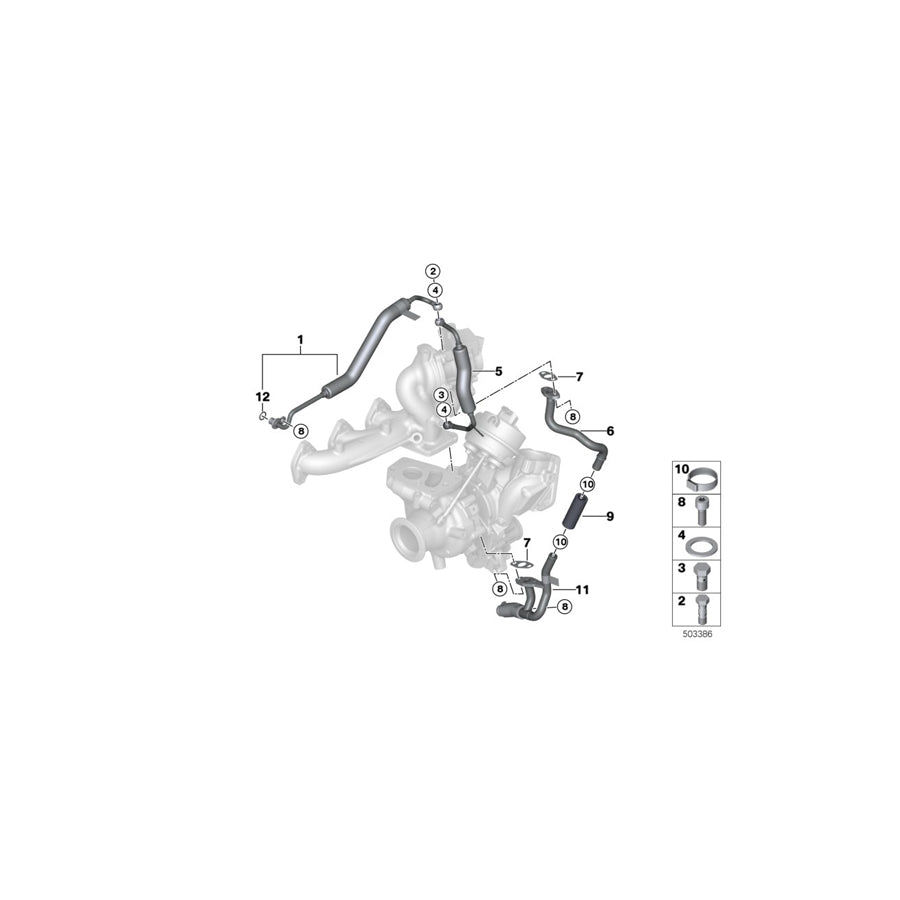 Genuine BMW 11428586486 G32 G30 G02 Return Pipe (Inc. 620dX, 320dX & X3 20dX) | ML Performance UK Car Parts