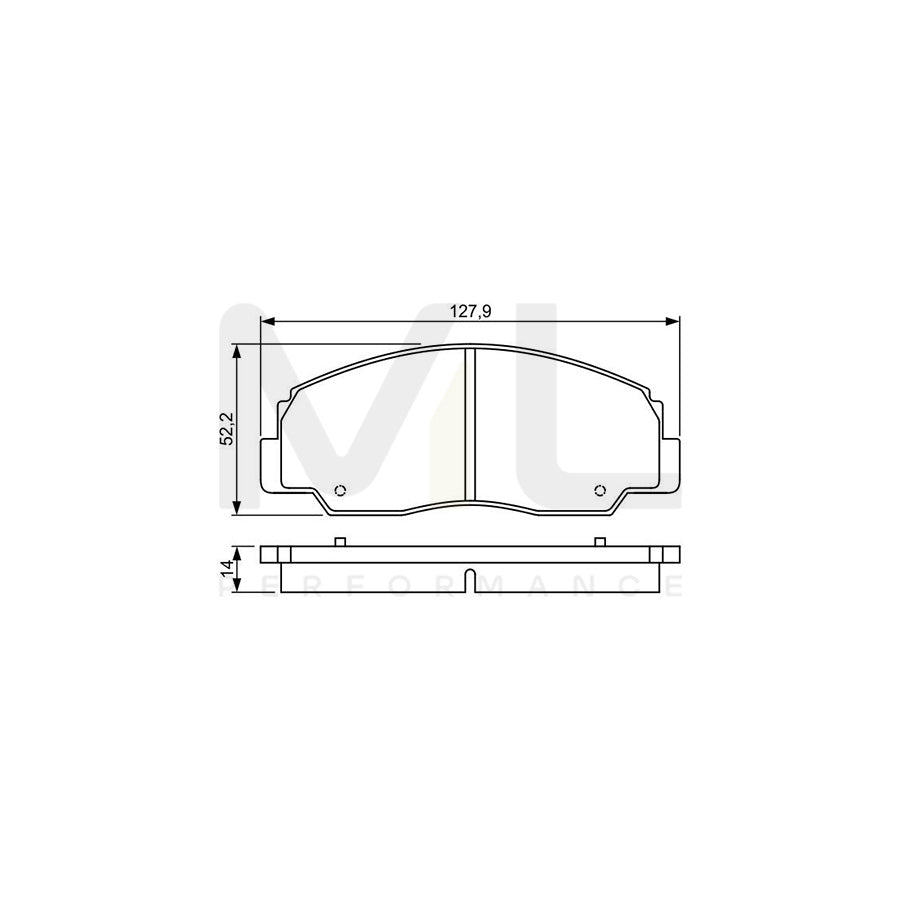 Bosch 0986495339 Brake Pad Set Excl. Wear Warning Contact, With Mounting Manual BP1628 | ML Performance Car Parts