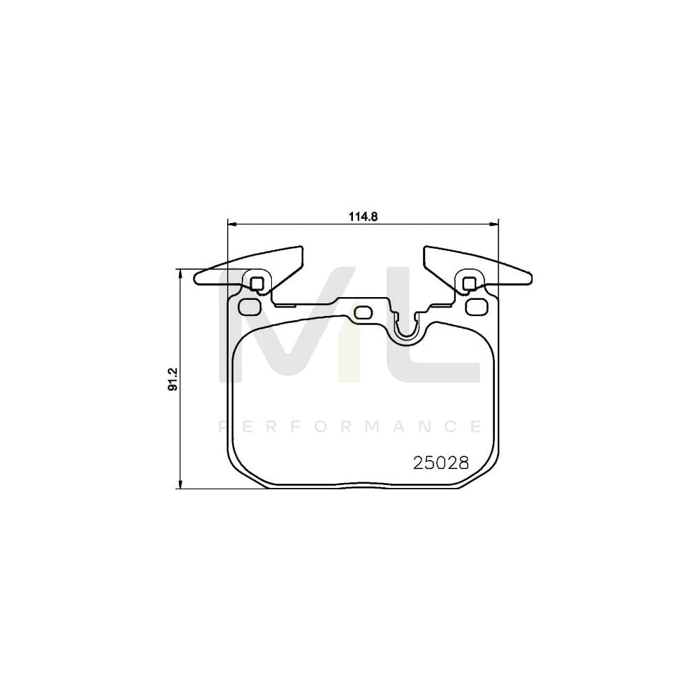 Hella 8DB 355 021-271 Brake Pad Set Prepared For Wear Indicator, With Counterweights | ML Performance Car Parts