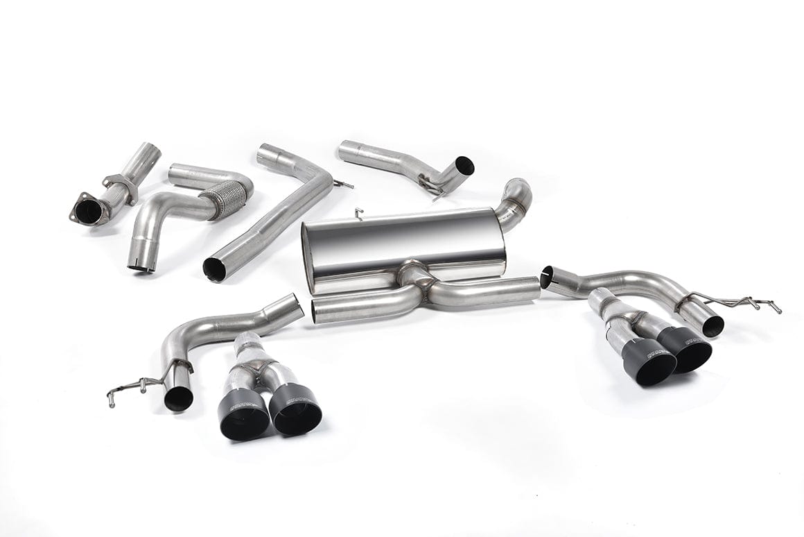 MillTek SSXHO227 Honda Civic Cat-Back Exhaust (Road+) with Cerakote Black Tips