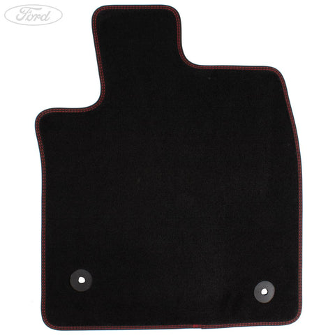 GENUINE FORD 2399661 FOCUS PREMIUM VELOURS FLOOR MATS FRONT, BLACK WITH RED STITCHING | ML Performance UK