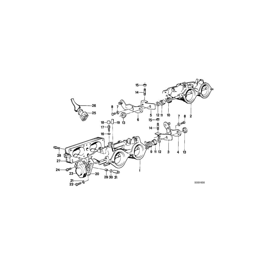 Genuine BMW 13541312566 E30 (K Connector (Inc.  & 320is) | ML Performance UK Car Parts