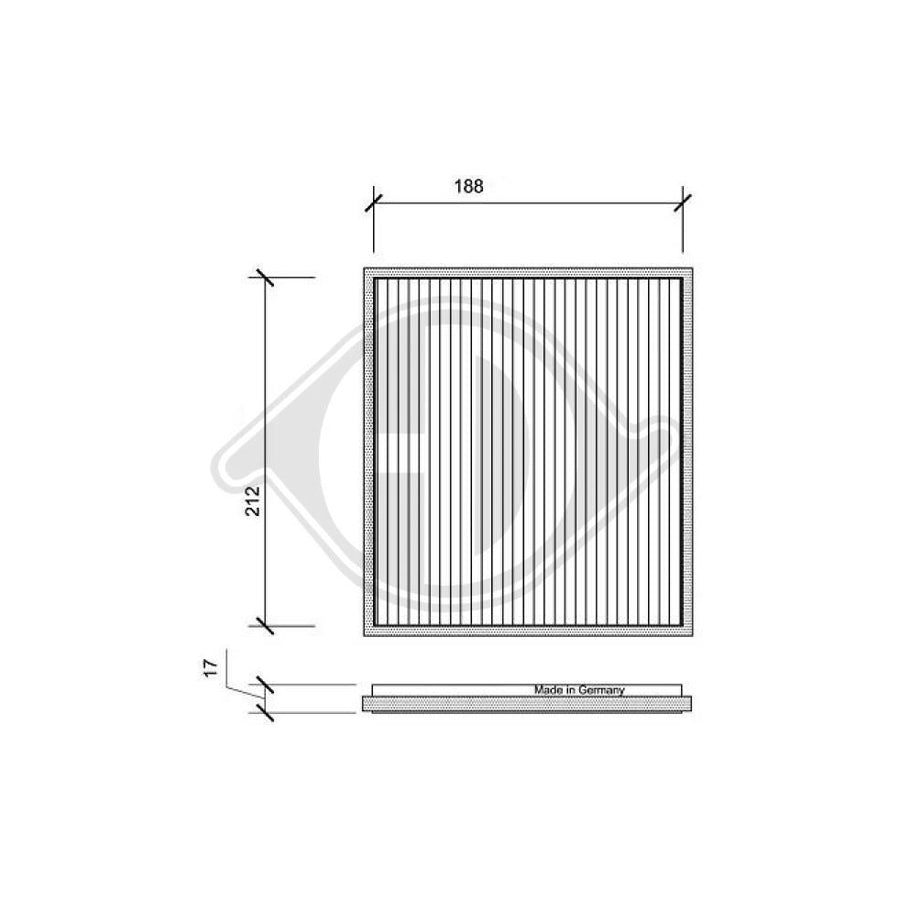 DIEDERICHS DCI1100 Pollen Filter | ML Performance UK Car Parts