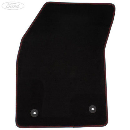 GENUINE FORD 2399661 FOCUS PREMIUM VELOURS FLOOR MATS FRONT, BLACK WITH RED STITCHING | ML Performance UK