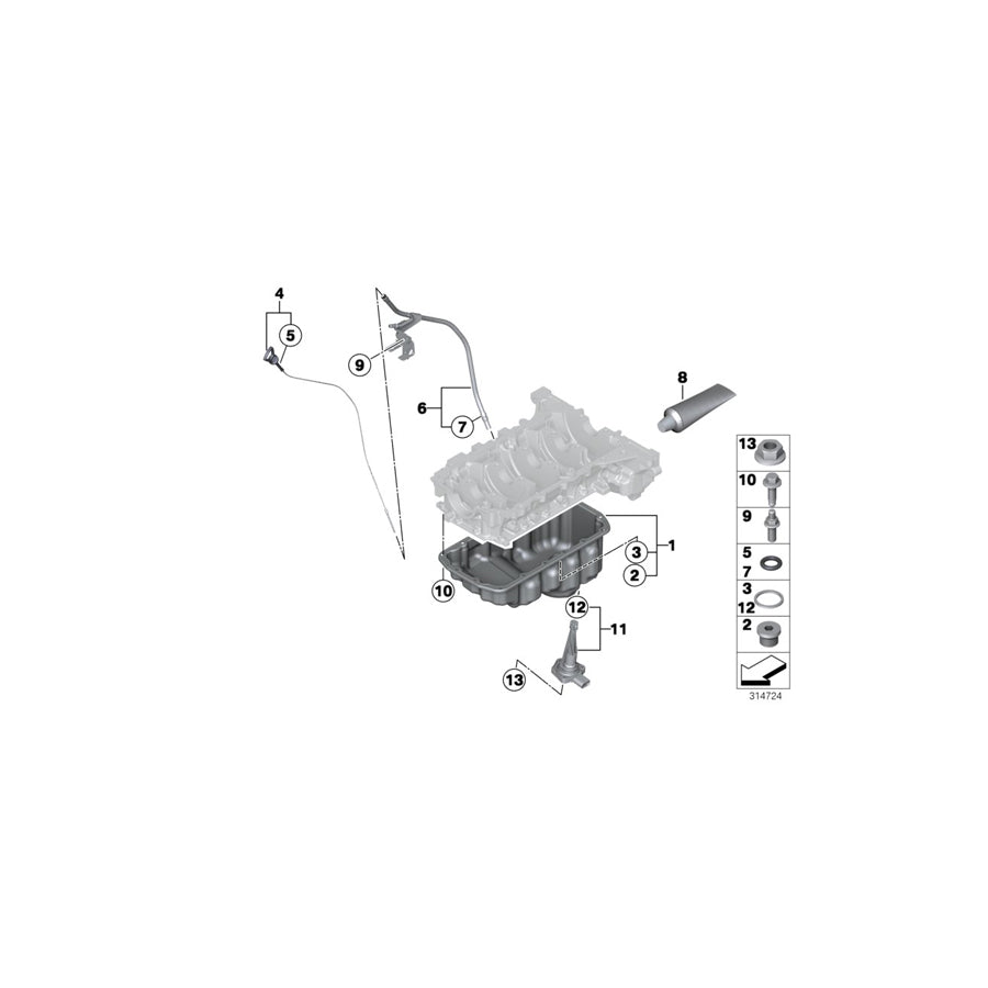 Genuine BMW 11137649311 F30 F21 F20 Oil Pan (Inc. 320i ed, 118i & 120i) | ML Performance UK Car Parts