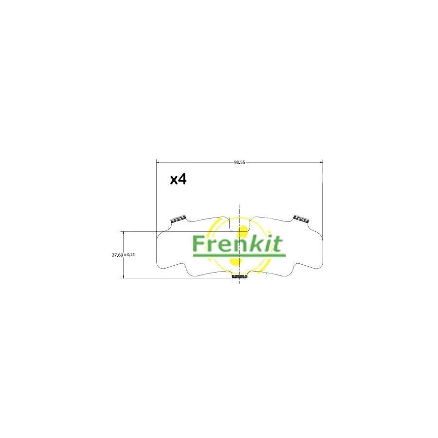 Frenkit 940336 Anti-Squeal Foil, Brake Pad (Back Plate) | ML Performance UK Car Parts