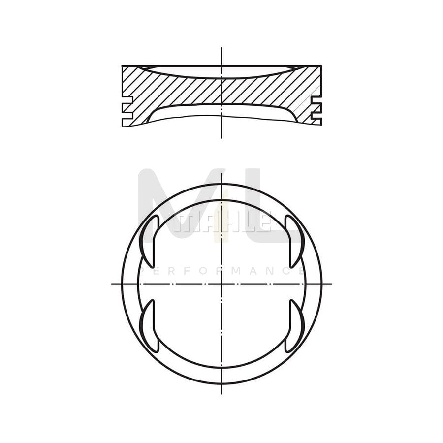 MAHLE ORIGINAL 004 07 00 Piston 82,0 mm | ML Performance Car Parts