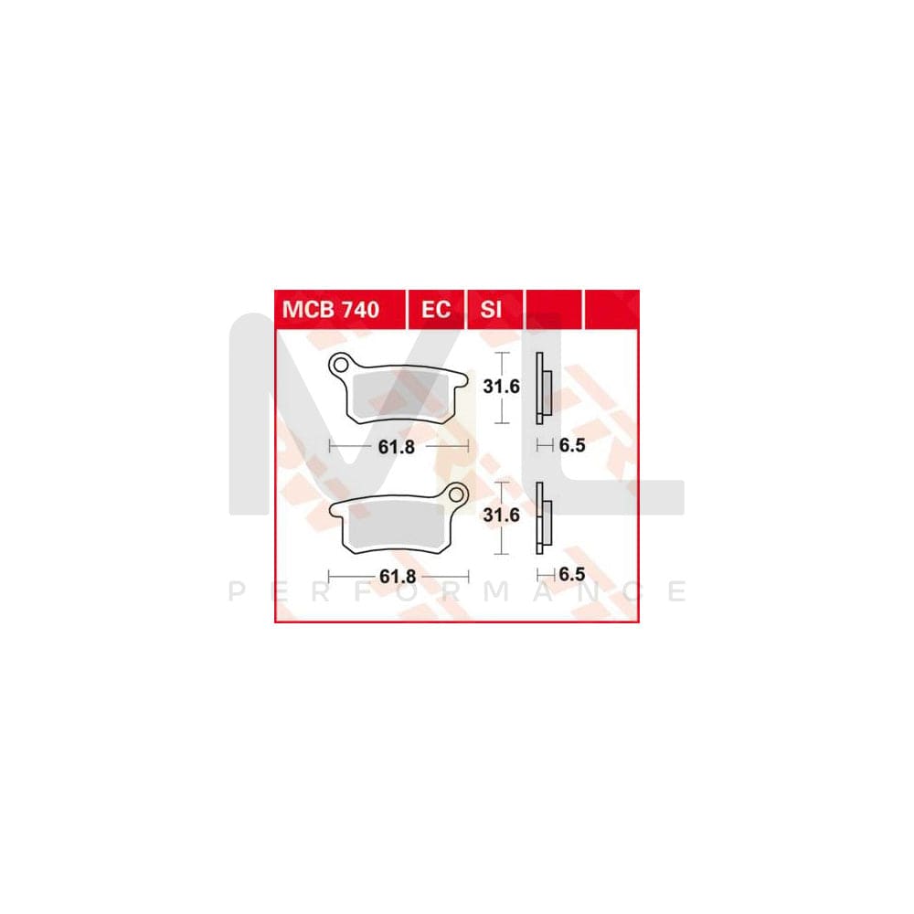 TRW Organic Low Budget Mcb740Ec Brake Pad Set | ML Performance Car Parts