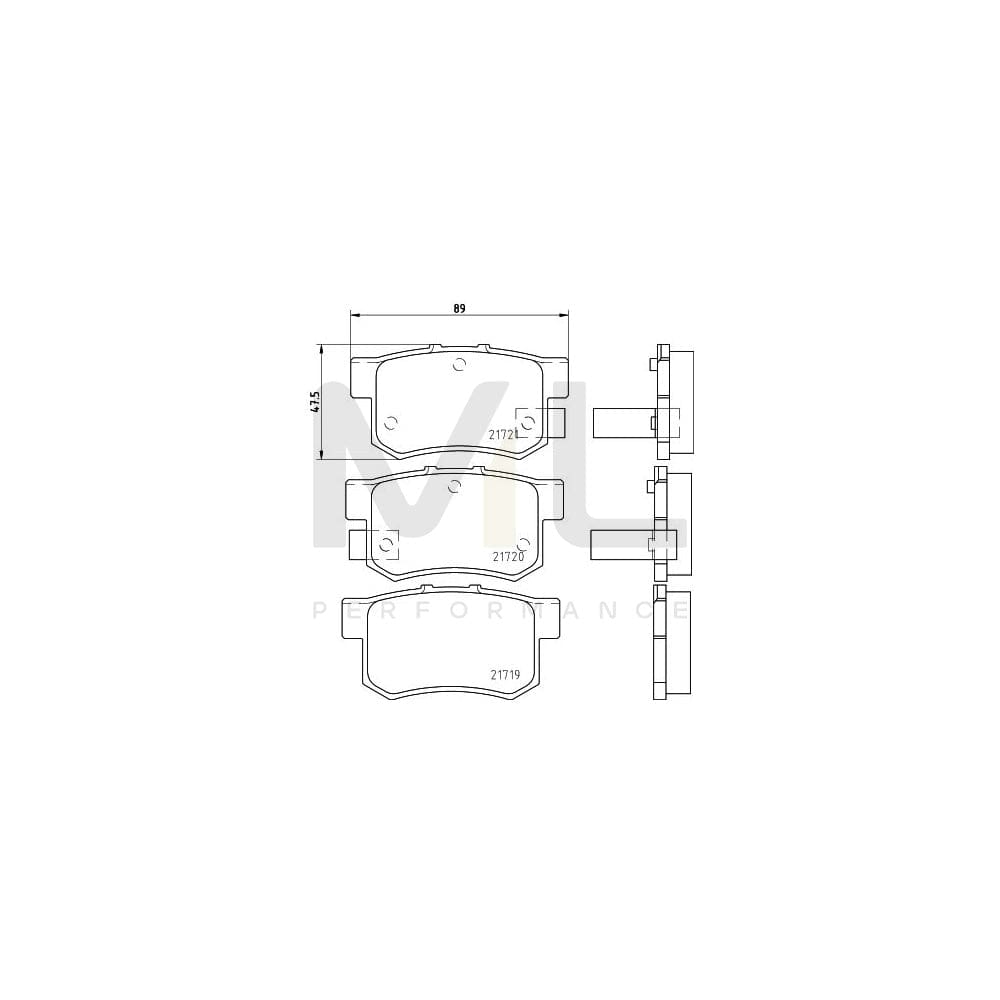 Hella 8DB 355 016-451 Brake Pad Set With Acoustic Wear Warning | ML Performance Car Parts