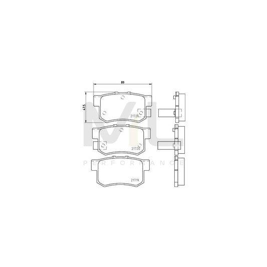 Hella 8DB 355 016-451 Brake Pad Set With Acoustic Wear Warning | ML Performance Car Parts