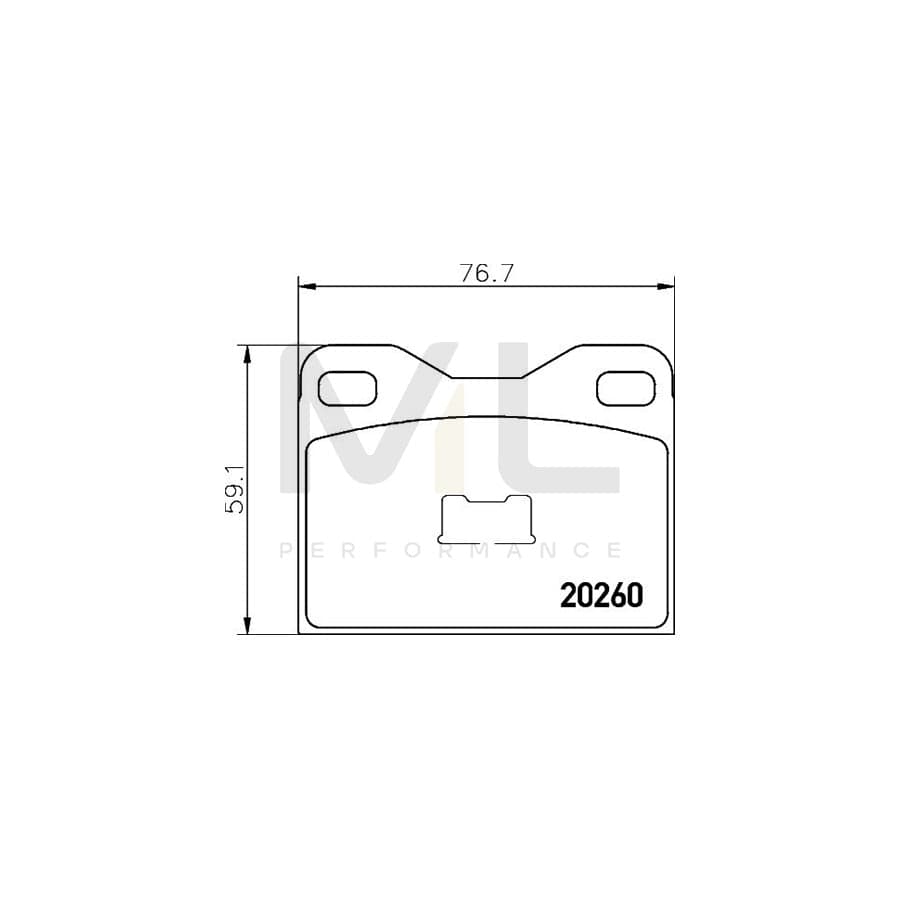 TEXTAR 2026003 Brake pad set for AUDI 100 not prepared for wear indicator | ML Performance Car Parts