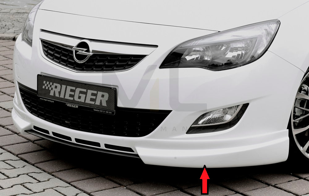 Rieger 00051311 Opel Astra J Front Splitter 1 | ML Performance UK Car Parts