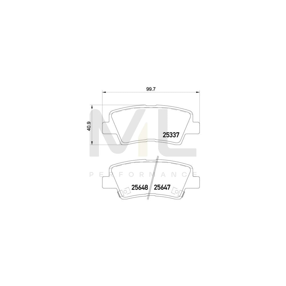 Brembo P 30 054 Brake Pad Set With Acoustic Wear Warning | ML Performance Car Parts