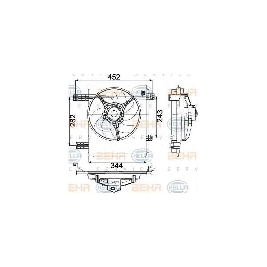 Hella 8EW 351 041-251 Fan, Radiator