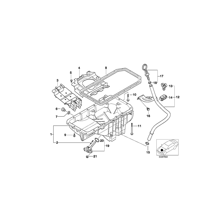 Genuine BMW 11137785072 E39 Oil Deflector (Inc. 520d) | ML Performance UK Car Parts