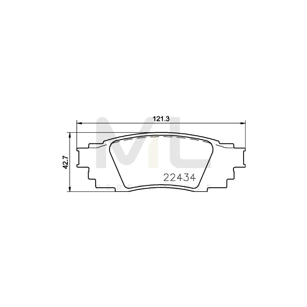 Hella 8DB 355 025-121 Brake Pad Set Not Prepared For Wear Indicator | ML Performance Car Parts