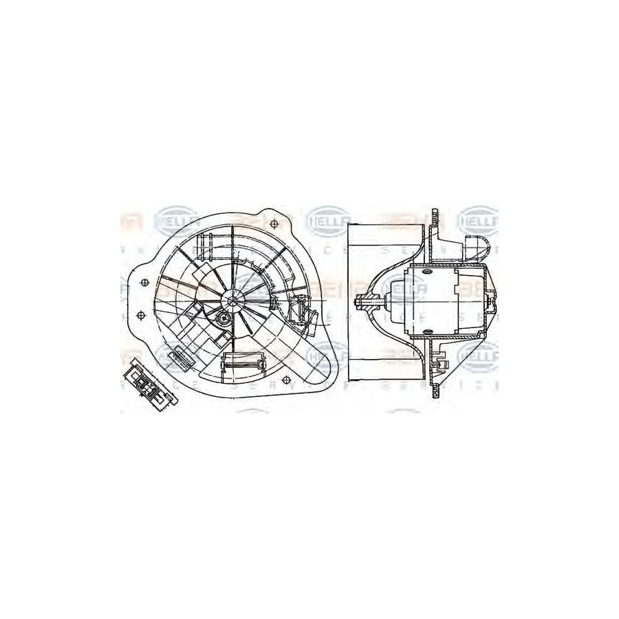 Hella 8EW 351 041-221 Interior Blower