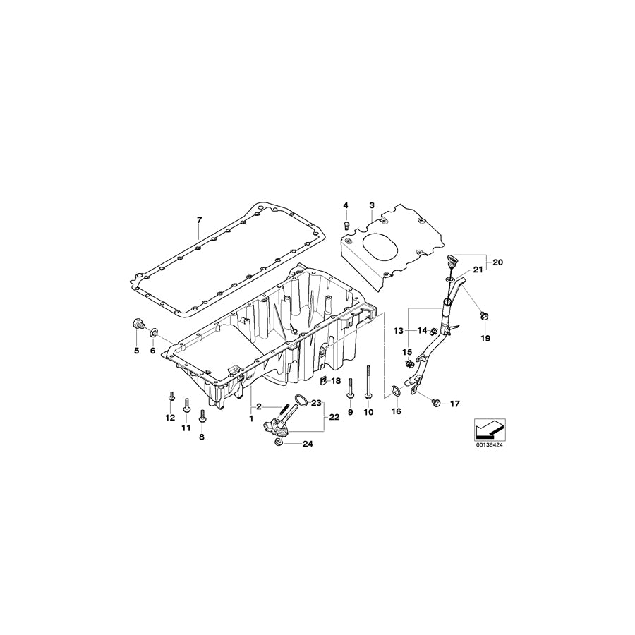 Genuine BMW 11137790127 E65 E60 E61 Splash Plate (Inc. 530d, 525d & 730d) | ML Performance UK Car Parts