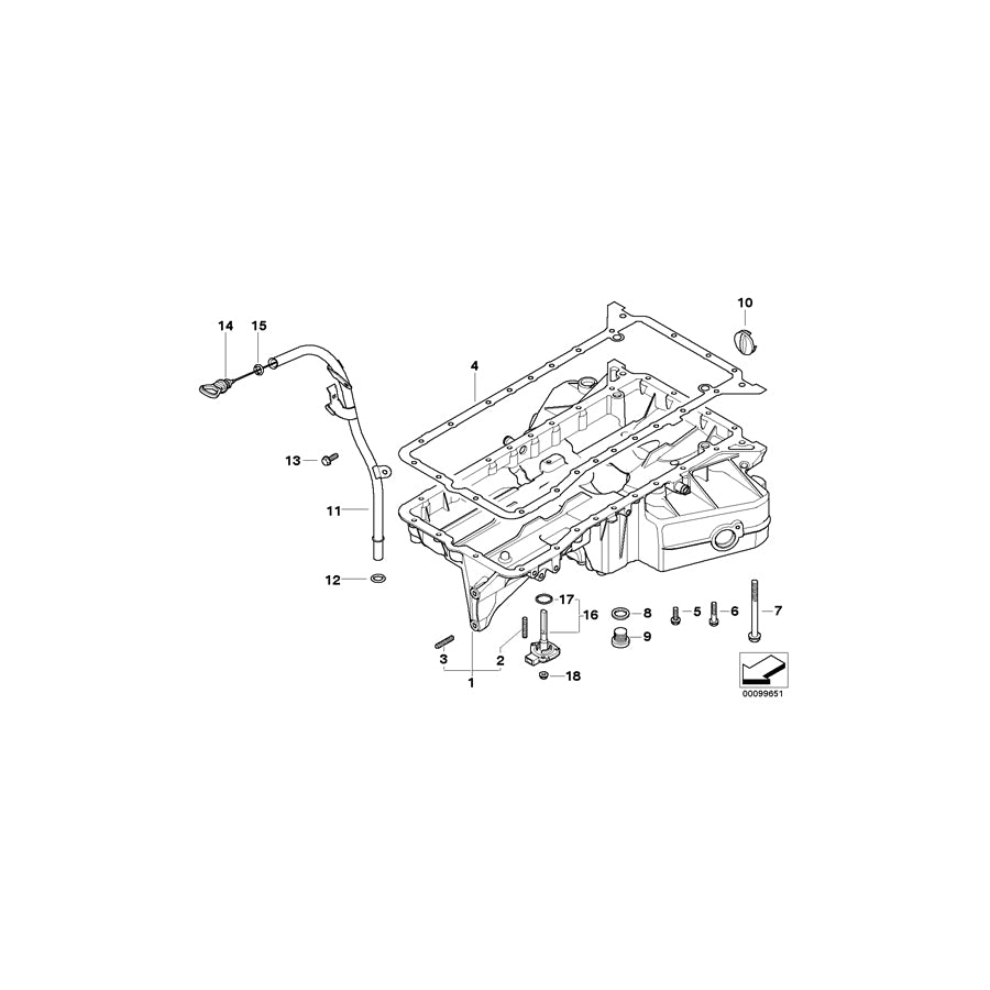 Genuine BMW 11137789058 E65 Oil Pan (Inc. 740d) | ML Performance UK Car Parts